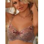 Gray lace cup-full cover bra